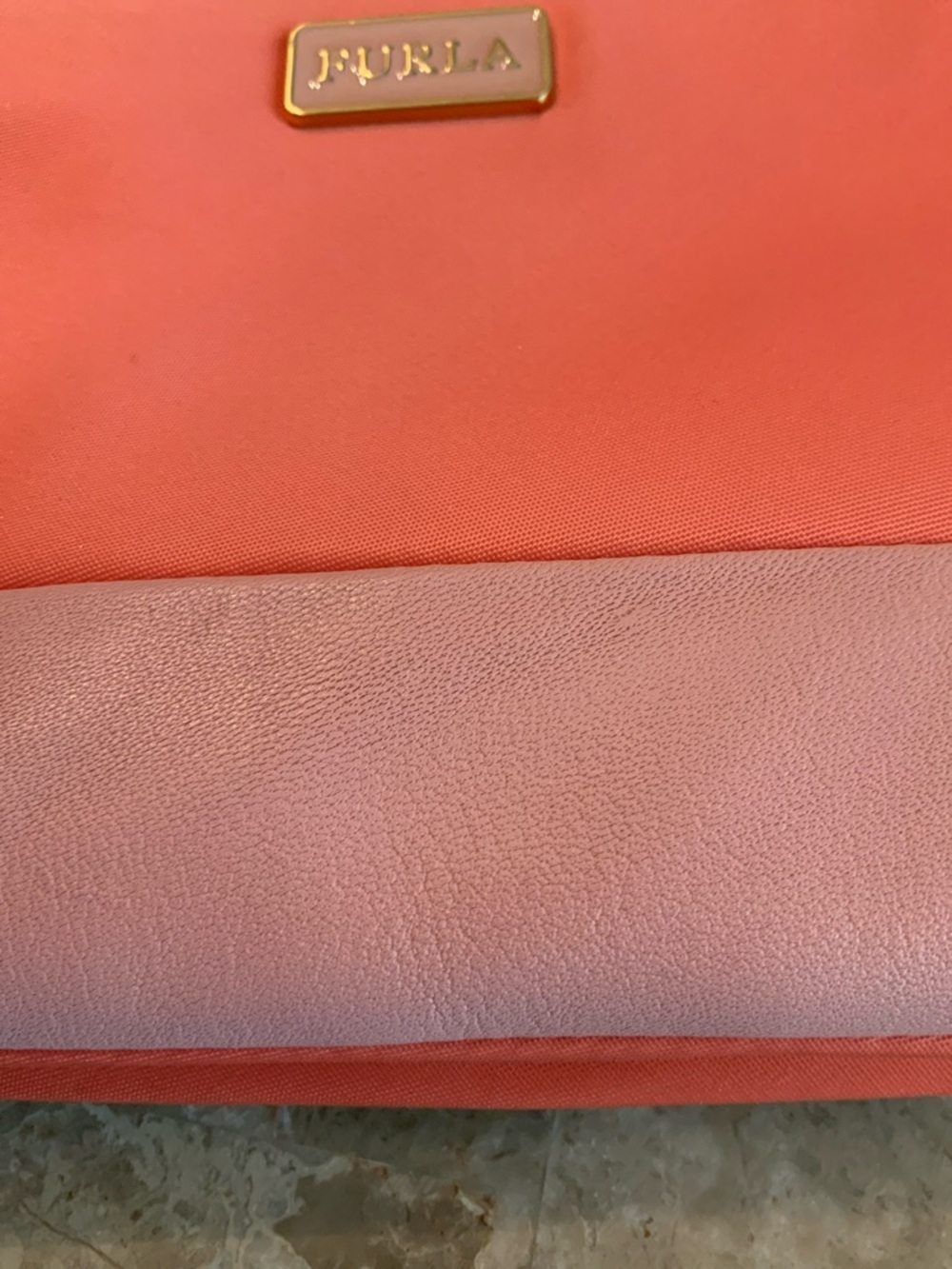 Furla Coral and Light Pink Shoulder Bag GUC - Picture 16 of 16